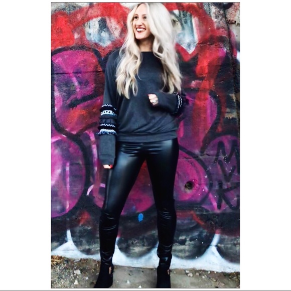 Tassel Sleeve Sweatshirt - Picture 2 of 3